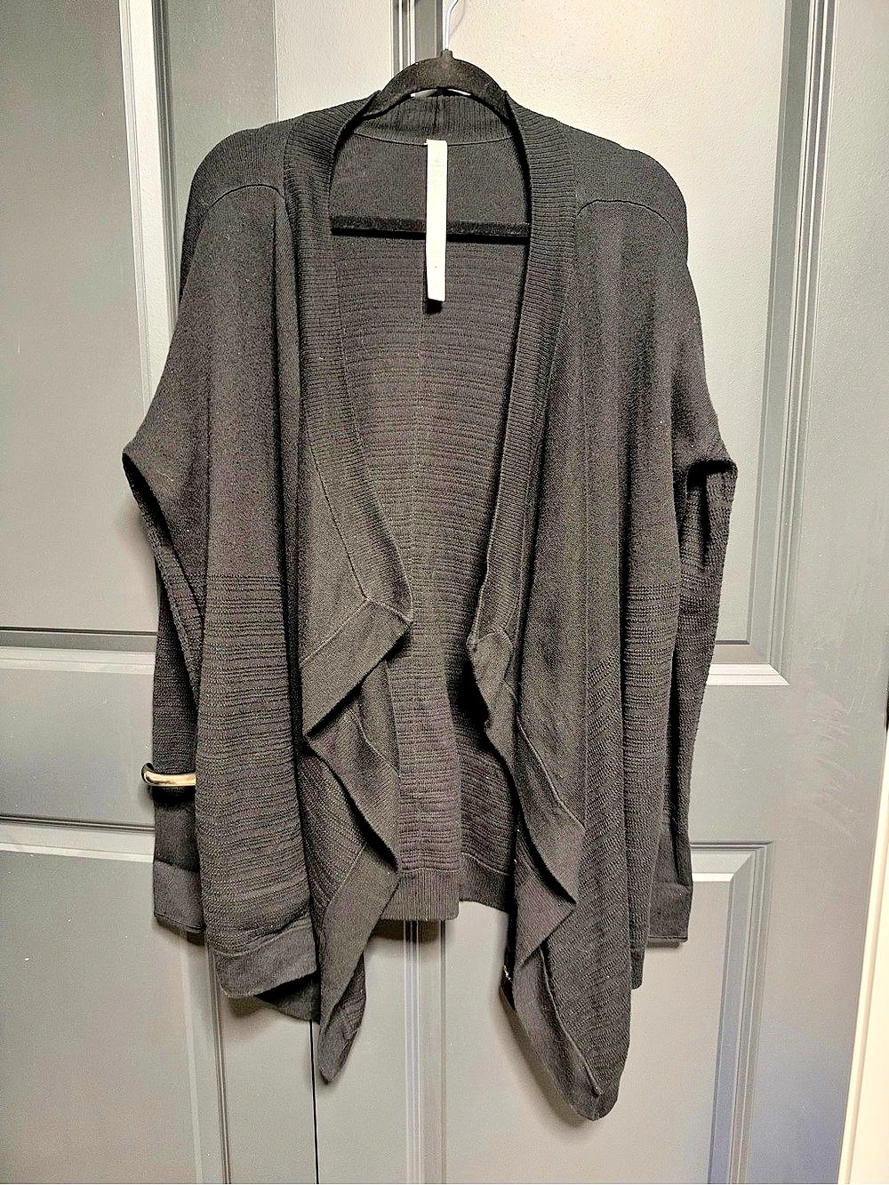 Lululemon Breeze Easy Wrap Black Draped Cardigan Size 12